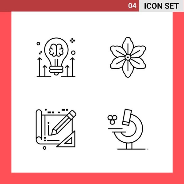 Set Universal Creative Icons Simply Vector Illustrations Web Mobile Apps — Stock Vector