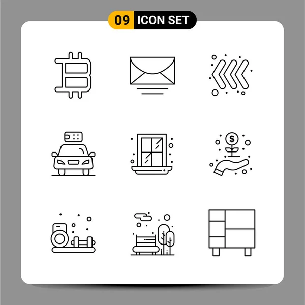 Conjunto Iconos Creativos Universales Simplemente Vector Ilustraciones Para Aplicaciones Web — Vector de stock