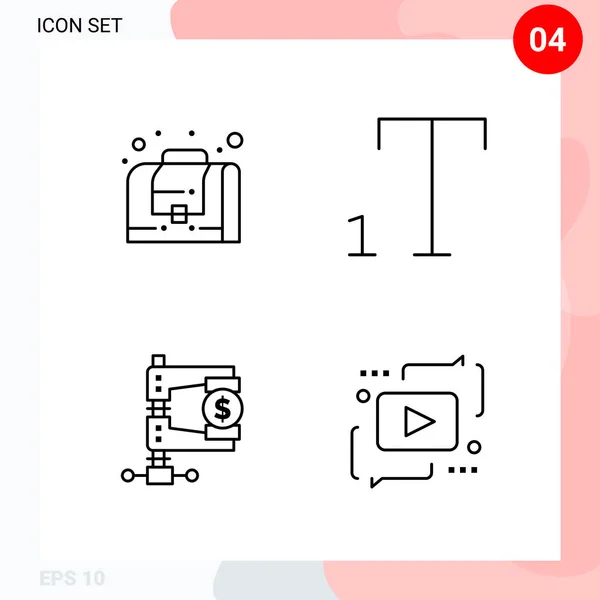 Conjunto de 25 Ícones de Negócios Universais Vector — Vetor de Stock