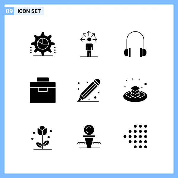 Conjunto Iconos Creativos Universales Simplemente Vector Ilustraciones Para Aplicaciones Web — Vector de stock