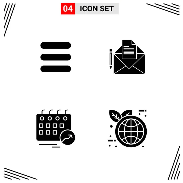 Conjunto Iconos Creativos Universales Simplemente Vector Ilustraciones Para Aplicaciones Web — Vector de stock