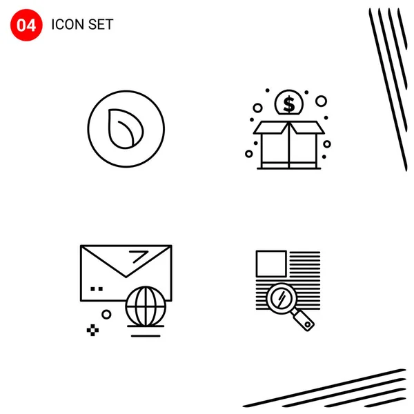 Conjunto Iconos Creativos Universales Simplemente Vector Ilustraciones Para Aplicaciones Web — Vector de stock