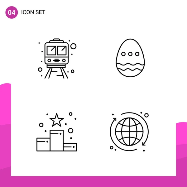 Set Universal Creative Icons Simply Vector Illustrations Web Mobile Apps — Stock Vector