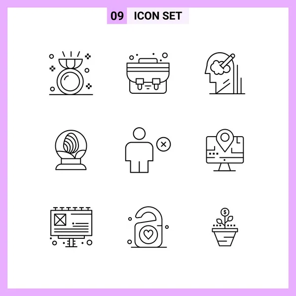 Conjunto Iconos Creativos Universales Simplemente Vector Ilustraciones Para Aplicaciones Web — Vector de stock