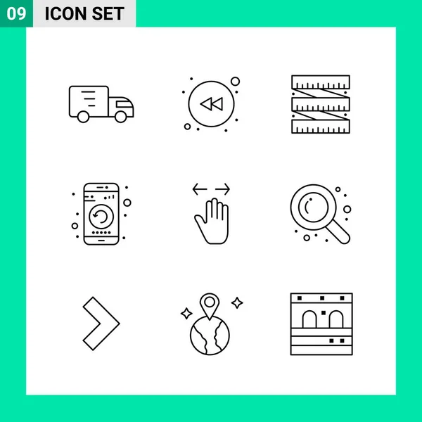 Conjunto Iconos Creativos Universales Simplemente Vector Ilustraciones Para Aplicaciones Web — Vector de stock