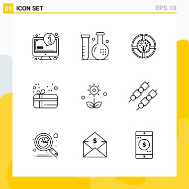 Evrensel yaratıcı simgeler kümesi, web ve mobil uygulamalar ve projeler için basit vektör illüstrasyonları 