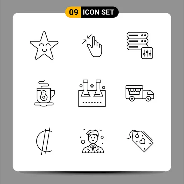 Conjunto Iconos Creativos Universales Simplemente Vector Ilustraciones Para Aplicaciones Web — Vector de stock