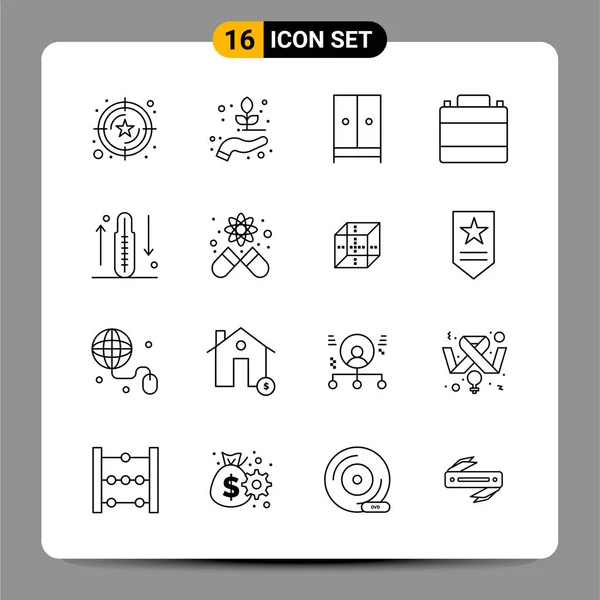 Conjunto Iconos Creativos Universales Simplemente Vector Ilustraciones Para Aplicaciones Web — Vector de stock