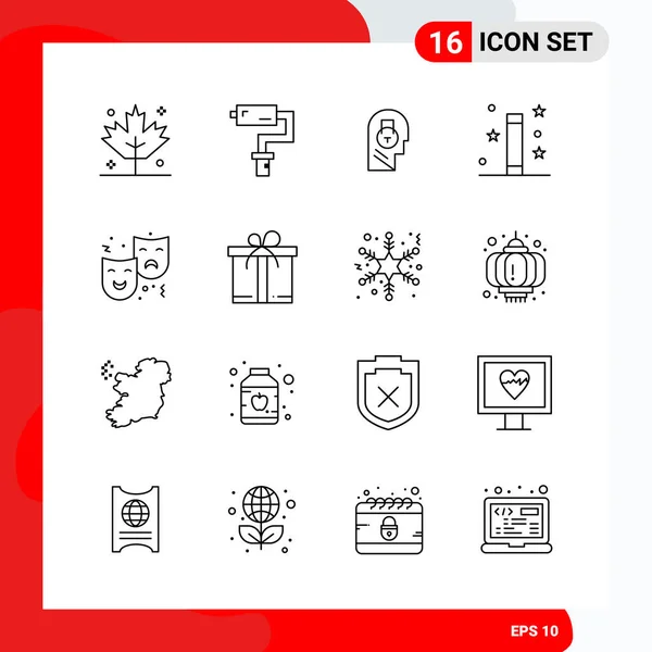 Conjunto Iconos Creativos Universales Simplemente Vector Ilustraciones Para Aplicaciones Web — Vector de stock