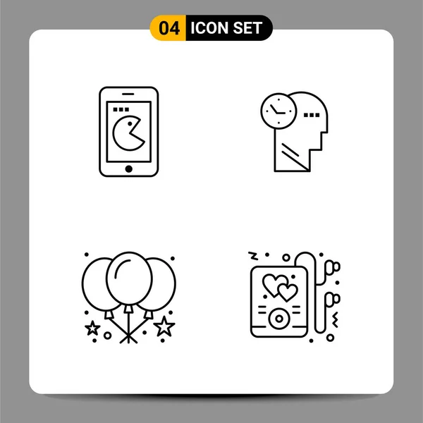 Conjunto Iconos Creativos Universales Simplemente Vector Ilustraciones Para Aplicaciones Web — Vector de stock