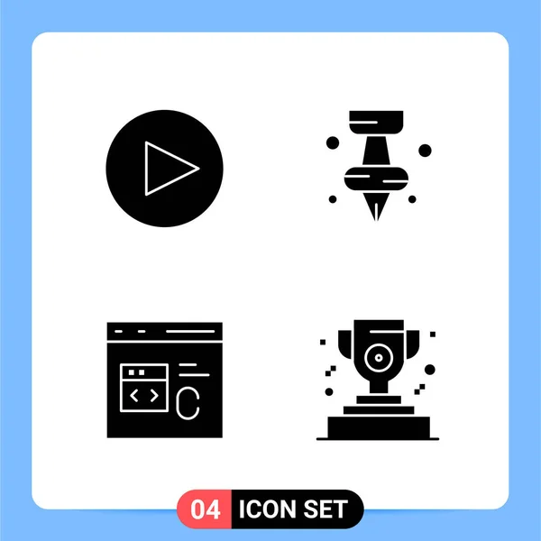 Conjunto Iconos Creativos Universales Simplemente Vector Ilustraciones Para Aplicaciones Web — Archivo Imágenes Vectoriales