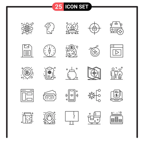 Set de 25 iconos de negocio universales Vector — Archivo Imágenes Vectoriales