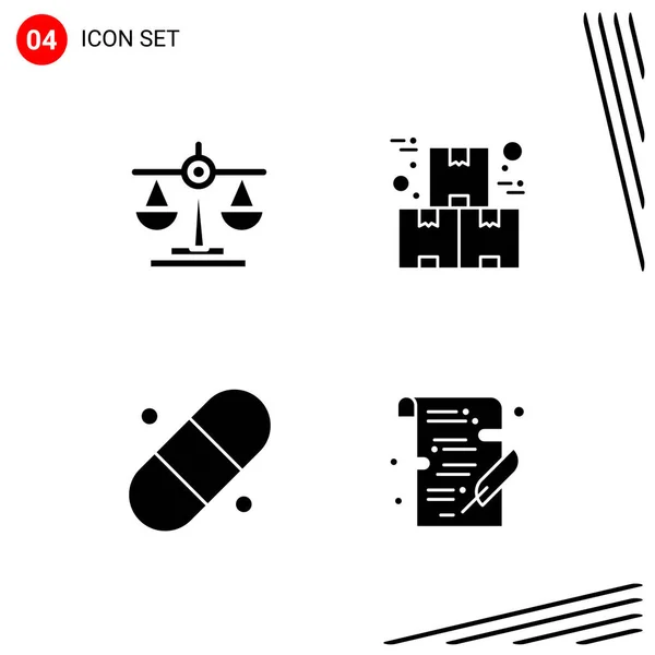 Creative Icons Set Design White Background — Stock Vector