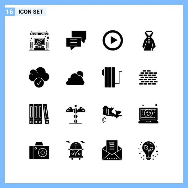 Conjunto Iconos Creativos Universales Simplemente Vector Ilustraciones Para Aplicaciones Web — Vector de stock