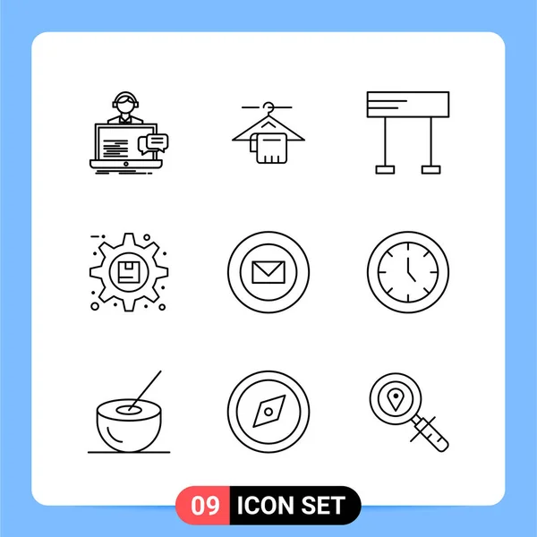 Set Universal Creative Icons Simply Vector Illustrations Web Mobile Apps — Stock Vector