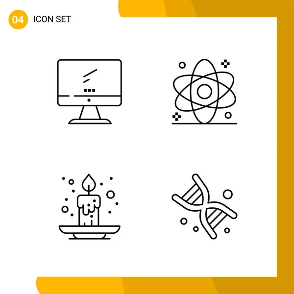 Set Universal Creative Icons Simply Vector Illustrations Web Mobile Apps — Stock Vector