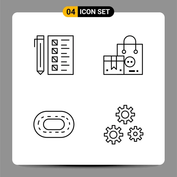 Set Universeller Kreativer Symbole Einfach Vektorillustrationen Für Web Und Mobile — Stockvektor