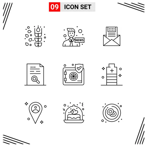 Set Universal Creative Icons Simply Vector Illustrations Web Mobile Apps — Stock Vector