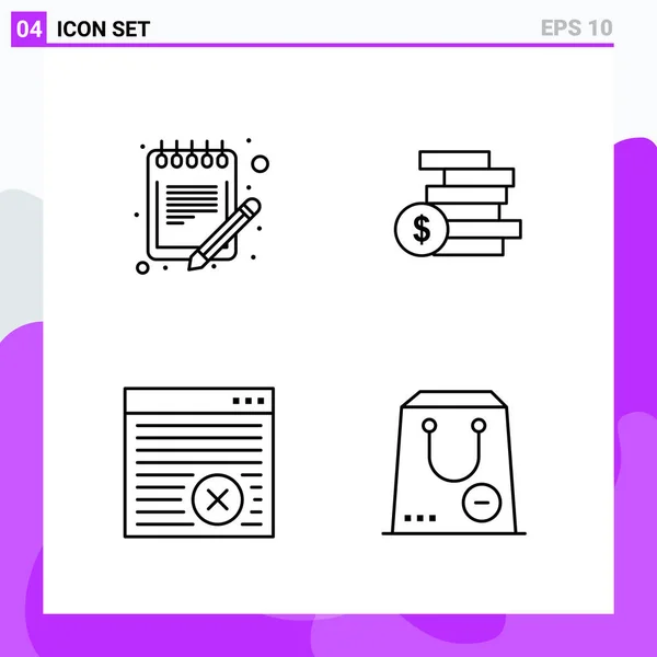 Set de 25 iconos de negocio universales Vector — Vector de stock