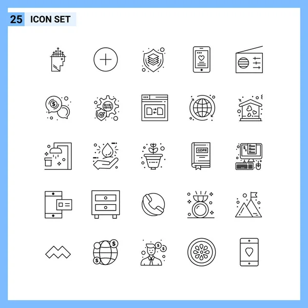 Conjunto de 16 iconos universales Vector de negocios — Vector de stock