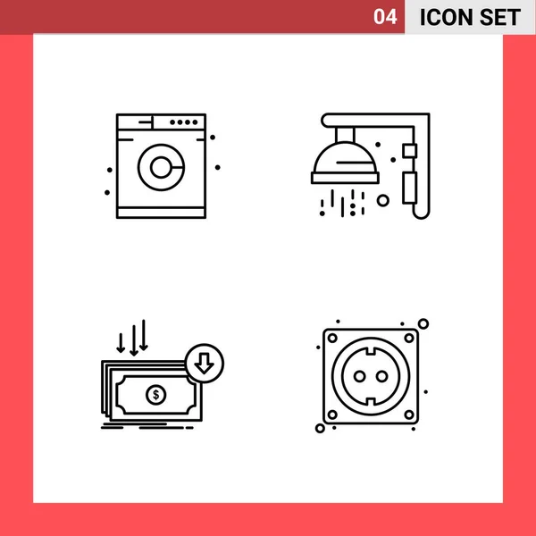 Set Universal Creative Icons Simply Vector Illustrations Web Mobile Apps — Stock Vector