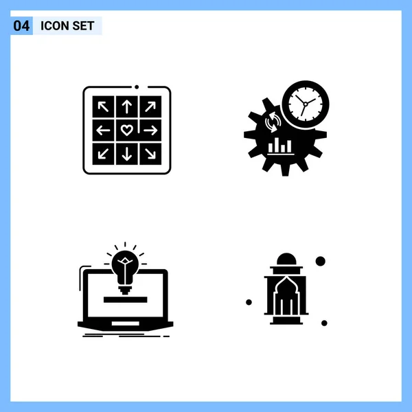 Set Universal Creative Icons Simply Vector Illustrations Web Mobile Apps — Stock Vector