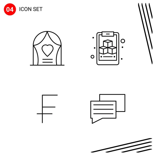 Conjunto Iconos Creativos Universales Simplemente Vector Ilustraciones Para Aplicaciones Web — Archivo Imágenes Vectoriales