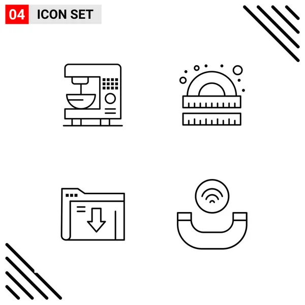 Set Universal Creative Icons Simply Vector Illustrations Web Mobile Apps — Stock Vector