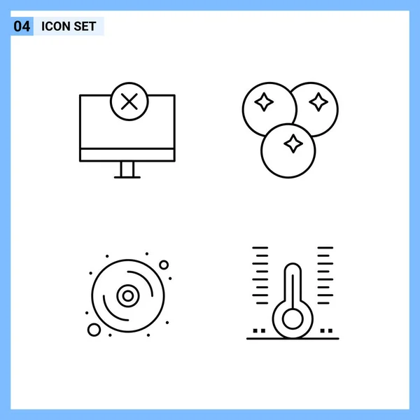 Set Universal Creative Icons Simply Vector Illustrations Web Mobile Apps — Stock Vector