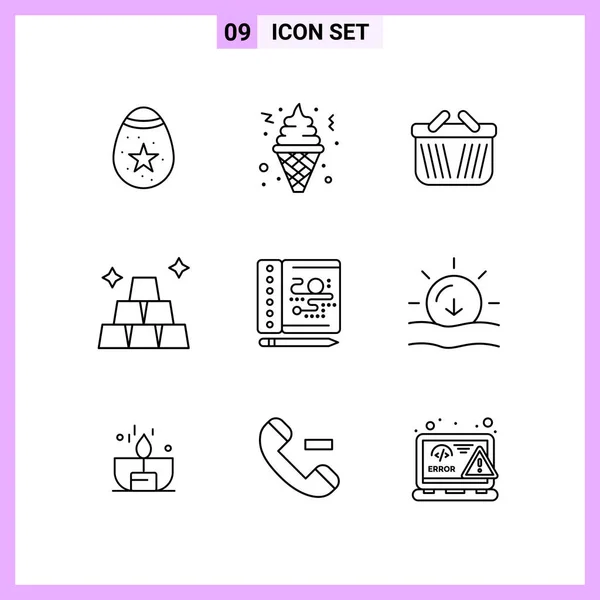 Set de 25 iconos de negocio universales Vector — Vector de stock