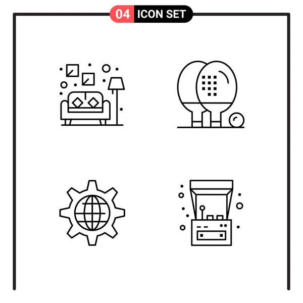 Conjunto Iconos Creativos Universales Simplemente Vector Ilustraciones Para Aplicaciones Web — Vector de stock