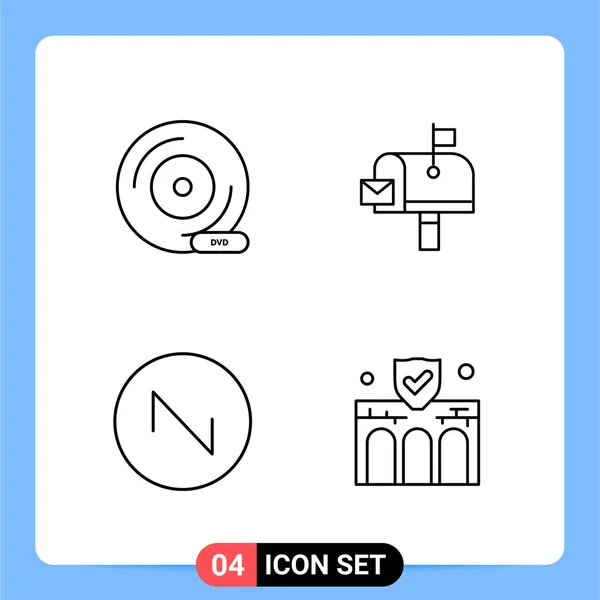 Conjunto Iconos Creativos Universales Simplemente Vector Ilustraciones Para Aplicaciones Web — Archivo Imágenes Vectoriales