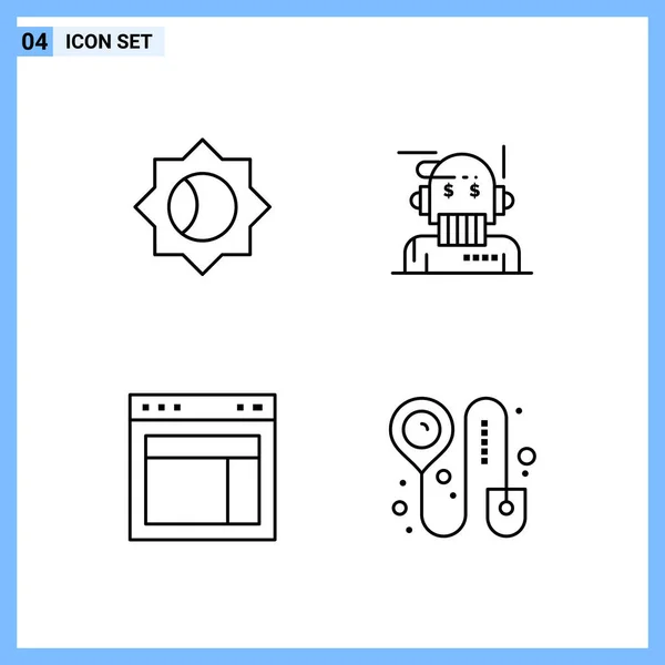 Conjunto Iconos Creativos Universales Ilustración Vectorial — Archivo Imágenes Vectoriales