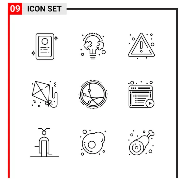 Conjunto Iconos Creativos Universales Simplemente Vector Ilustraciones Para Aplicaciones Web — Vector de stock