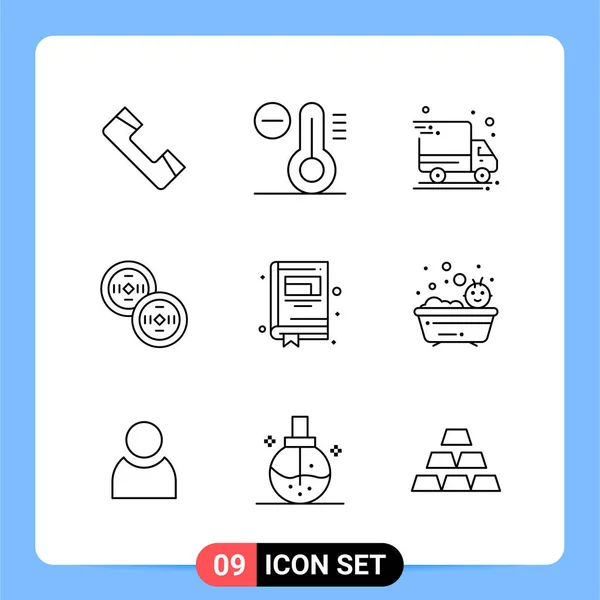 Conjunto Iconos Creativos Universales Simplemente Vector Ilustraciones Para Aplicaciones Web — Archivo Imágenes Vectoriales