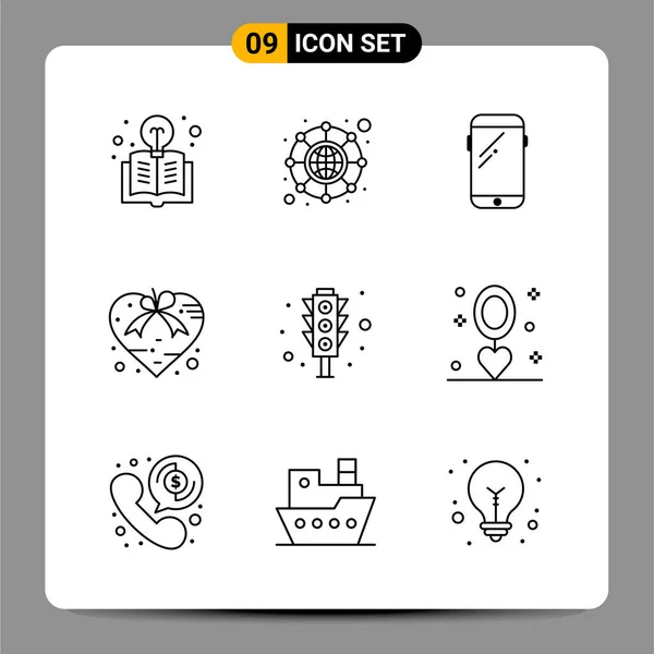 Conjunto Iconos Creativos Universales Simplemente Vector Ilustraciones Para Aplicaciones Web — Vector de stock