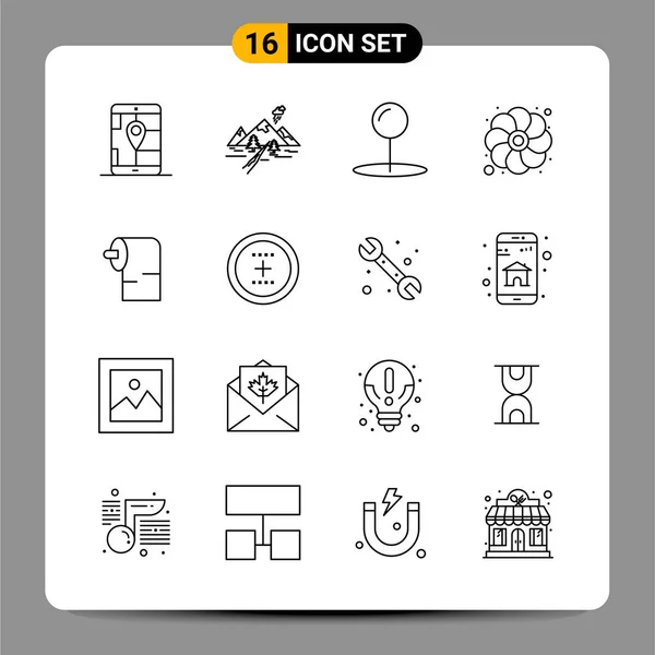 Conjunto Iconos Creativos Universales Simplemente Vector Ilustraciones Para Aplicaciones Web — Archivo Imágenes Vectoriales