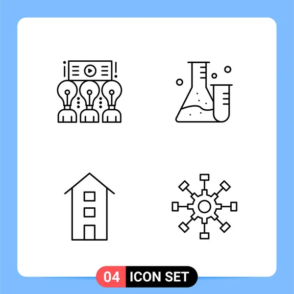 Set Universal Creative Icons Simply Vector Illustrations Web Mobile Apps — Stock Vector