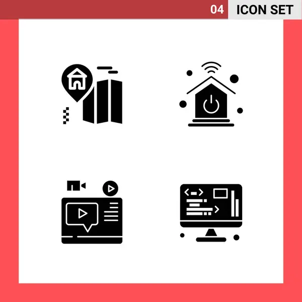 Conjunto Iconos Creativos Universales Simplemente Vector Ilustraciones Para Aplicaciones Web — Archivo Imágenes Vectoriales