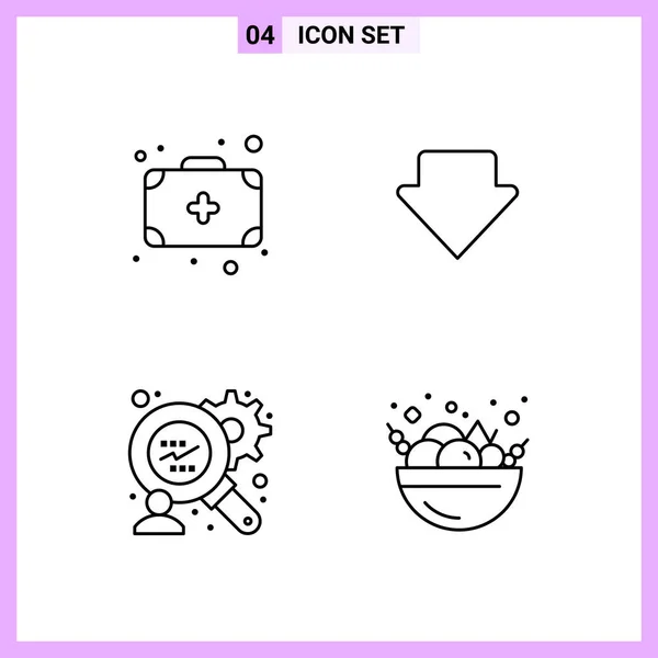 Conjunto Iconos Creativos Universales Simplemente Vector Ilustraciones Para Aplicaciones Web — Vector de stock