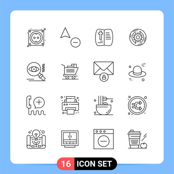 Conjunto Iconos Creativos Universales Simplemente Vector Ilustraciones Para Aplicaciones Web — Vector de stock