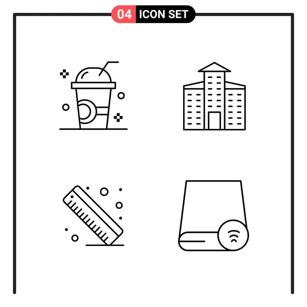 Set Universal Creative Icons Vector Illustration — Stock Vector