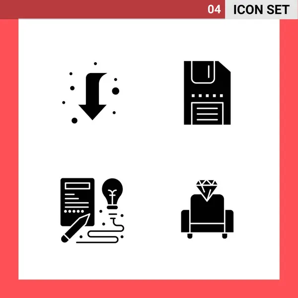 Conjunto Iconos Creativos Universales Simplemente Vector Ilustraciones Para Aplicaciones Web — Archivo Imágenes Vectoriales