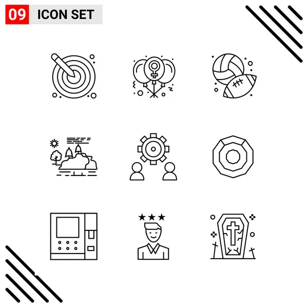 Conjunto Iconos Creativos Universales Simplemente Vector Ilustraciones Para Aplicaciones Web — Archivo Imágenes Vectoriales