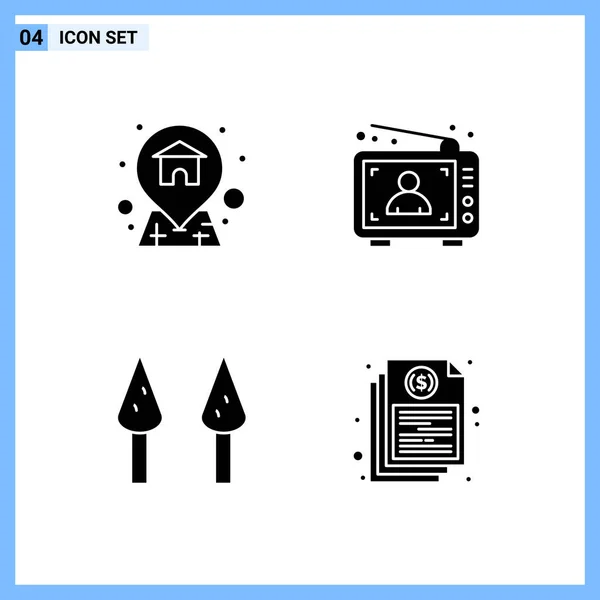 Set Universal Creative Icons Simply Vector Illustrations Web Mobile Apps — Stock Vector