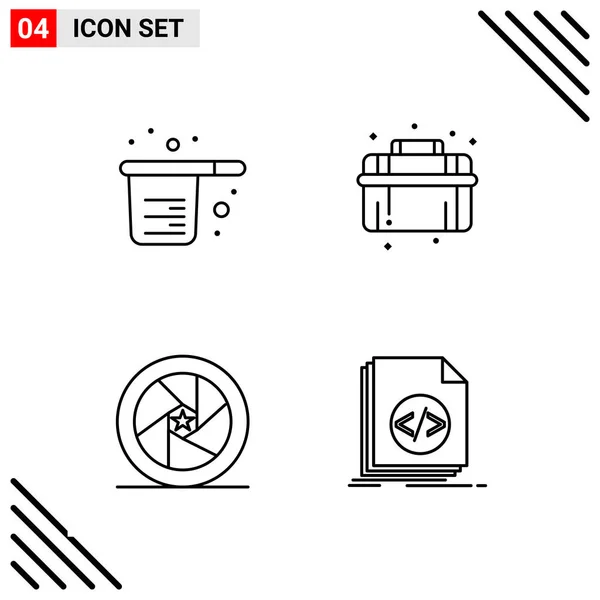 Set Universal Creative Icons Simply Vector Illustrations Web Mobile Apps — Stock Vector