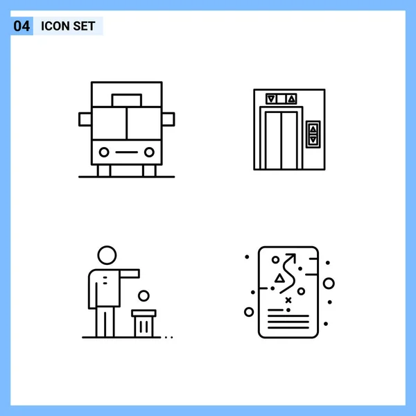 Set Universeller Kreativer Symbole Einfach Vektorillustrationen Für Web Und Mobile — Stockvektor