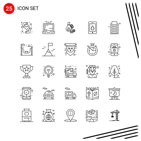 Set Universal Creative Icons Simply Vector Illustrations Web Mobile Apps — Stock Vector