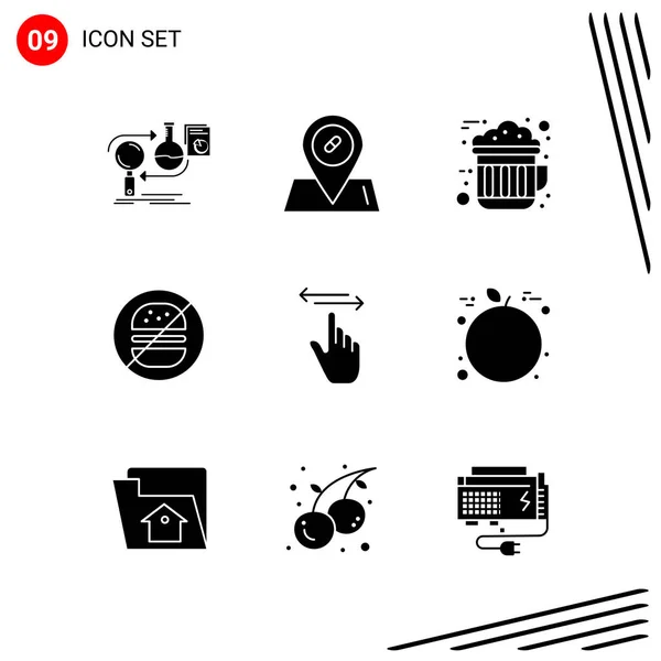 Conjunto Iconos Creativos Universales Simplemente Vector Ilustraciones Para Aplicaciones Web — Vector de stock