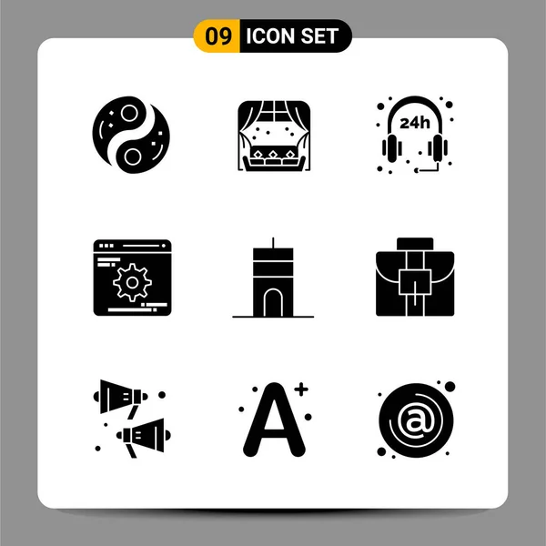 Conjunto Iconos Creativos Universales Simplemente Vector Ilustraciones Para Aplicaciones Web — Vector de stock